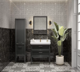 Плитка Kerama Marazzi Коррер черный глянцевый обрезной (30х60) арт. 11280R